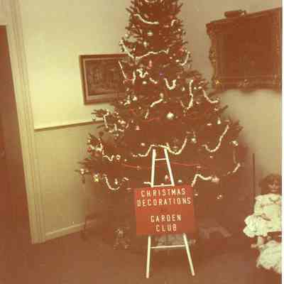 Christmas decorations in December of 1990.
