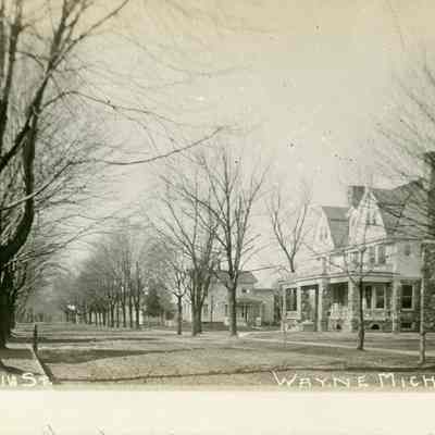 Looking West down Main Street, Hosie house on right