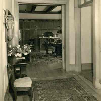 Main hall looking North into Dining Room. 1928