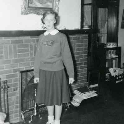 Pat Millar in Cheer Uniform in Oct. of 1952.