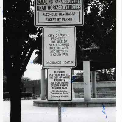 Sign in park