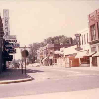 Monroe at Michigan, looking SW. 1957