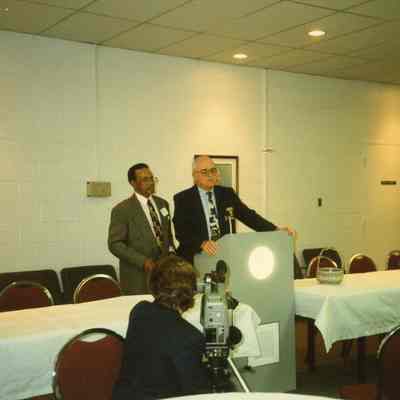 Police Chief John Colligan and Charles Hendricks get an Award