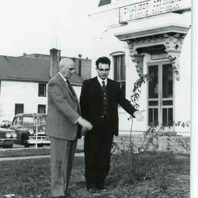 Chamber of Commerce In front of Village Hall. Ted Kuckelman and Dennis D'Arcy