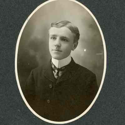 Samuel Bradshaw Cady born on Oct. 19, 1881. High School photo, Class of 1900.