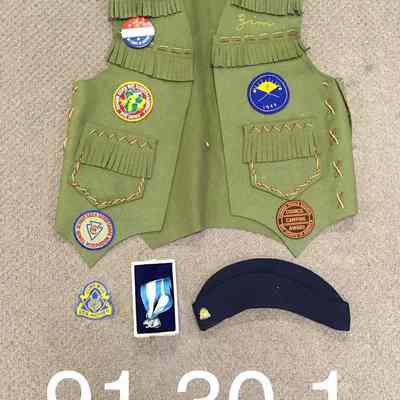 Boys Scouts Uniform with Silver Beaver award.