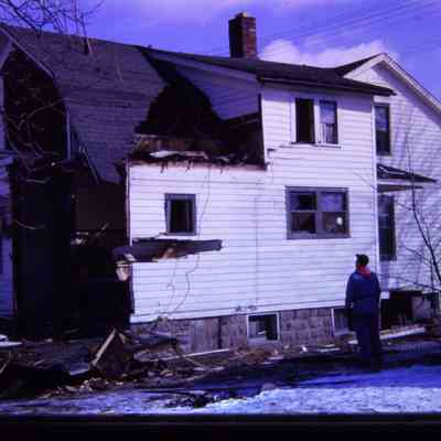 Home torn down for Urban Renewal. March 1963.