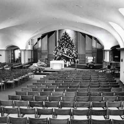 Sanctuary and Altar decorated for Christmas 1987