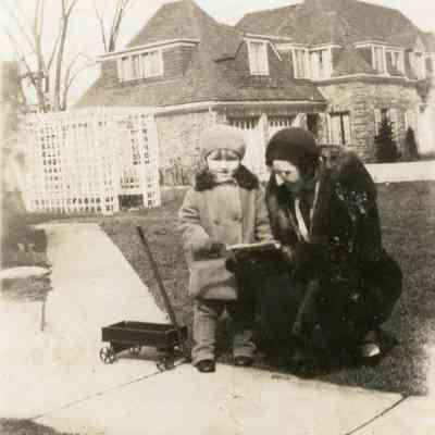 Bernice Greenwalt with the house at 3240 Elizabeth St in Wayne in background.