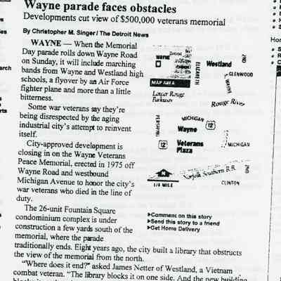 May 24, 2004 article about complaints memorial is not prominent enough