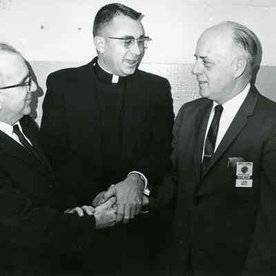1967 Brotherhood Dinner, St Mary's W. John Myes (right)
