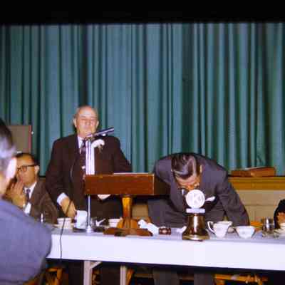 Father Haney at right