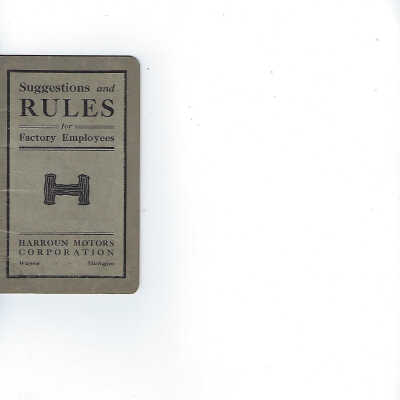 Rule Handbook for Factory Employees