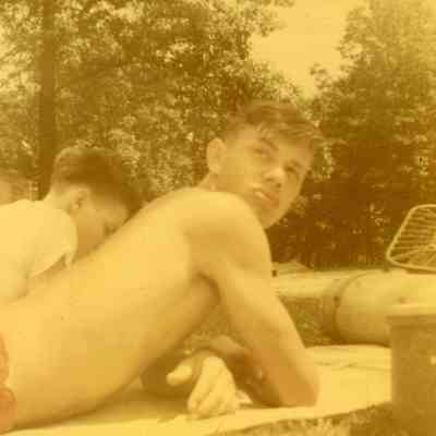 Nick Wiese at the Midwest Cheerleads Camp at Smith & Walbridge in Syracuse, Indiana on June 19, 1953.