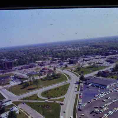 Aerial over Wayne road Curve looking NE