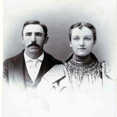 Emma and John Potter in their wedding picture taken on Nov. 1895. Their wedding was on June 19, 1895.