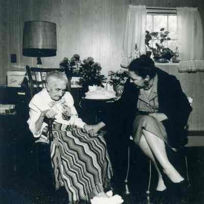 Estelle Bunting at her 100th Birthday on March 9, 1964.