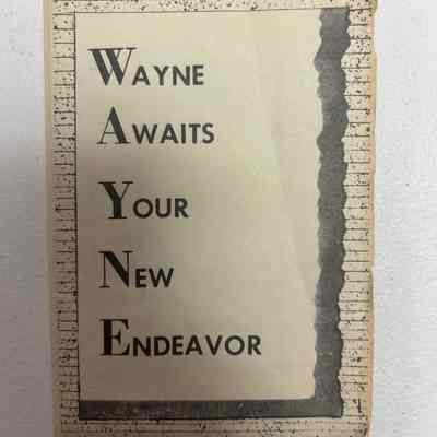 1953 Map Of Wayne School District