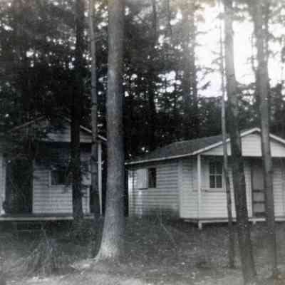 The cabin Edith Martin and Marion stayed at and the one on the right is were the Puachers stayed at.
