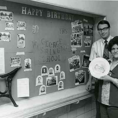 Washington School 50th anniversary display