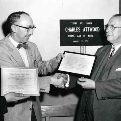 Charles Attwood receiving honorary diploma