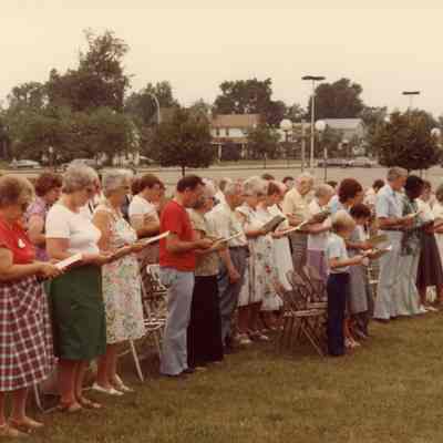 Out Door Service and Homecoming on July 18, 1982.
