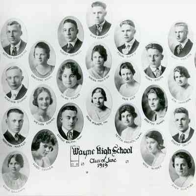 Wayne High School Class of 1919