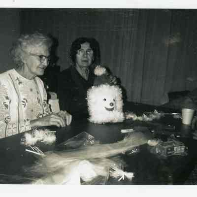 Lottie Dagner and Margaret Dowd. Christmas Workshop 1977