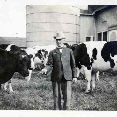 John C. Stellwagen and his cows
