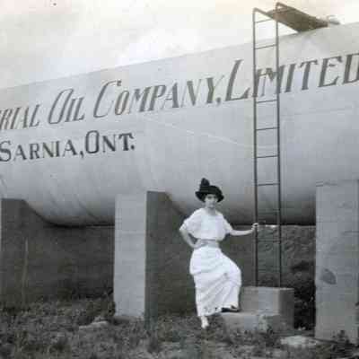 Annabell at the Standard Oil Pumping Station on Treadwell Rd in Wayne on Aug. 16, 1914.