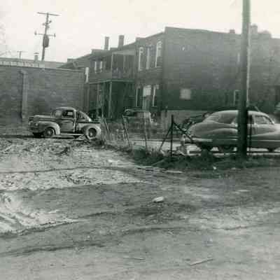 Killins started stone surfacing parking lot on Oct. 15, 1949.