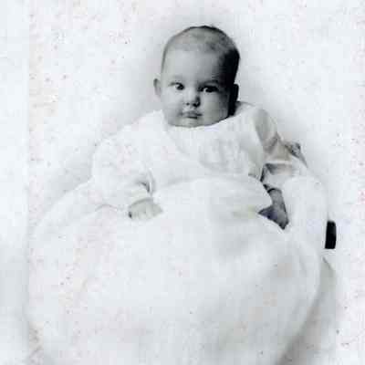 Edith Belle Place at 3 months old. She wighed 20 lbs. Photo was taken on April 23, 1918.