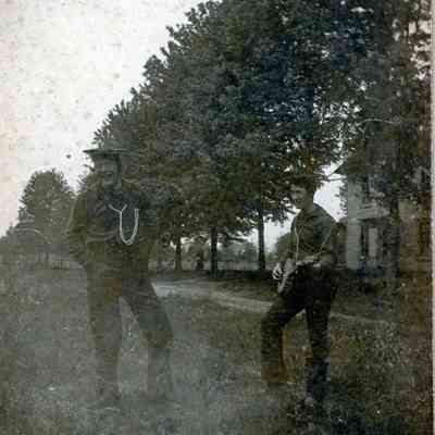 Two boys, Brandt Warner is on the right.