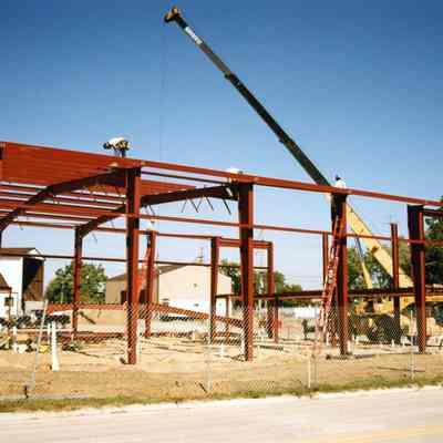 Building of temporary fire station at 35200 Forest St. in Wayne, MI on 10/01/2001.
