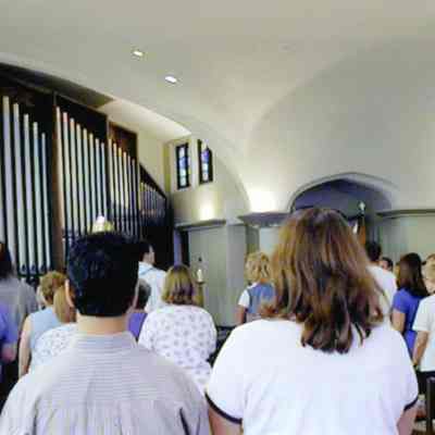 People at a service