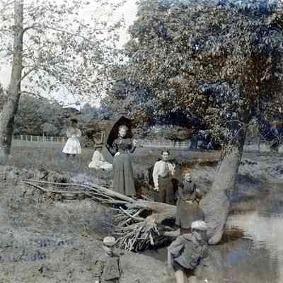 People by the Lower Rouge River.