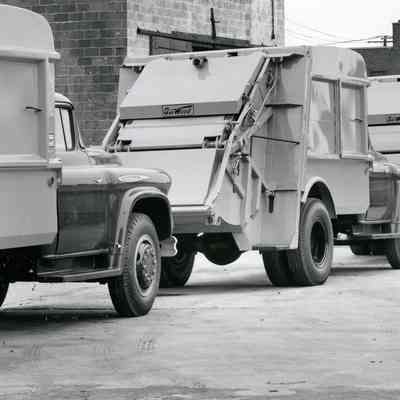 Line of Garbage Trucks at Wayne Plant