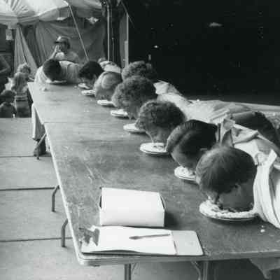 Pie Eating Contest. Winner was Bob Beeny