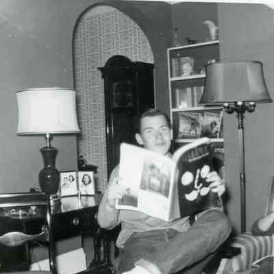 Warner McLean at Maxine Barton's Party after the Wayne verses Dearborn Football Game on Nov. 6, 1953.