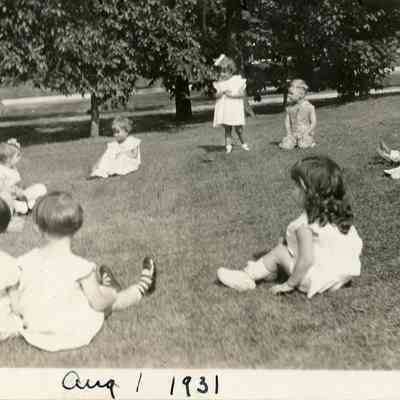 Bernice Greenwalt's third birthday party in Aug. of 1931.