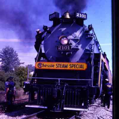 Trains, Chessie # 2101 Steam Tour in July 1977