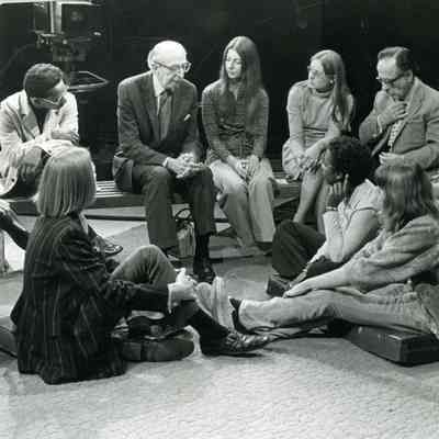 Youth meeting with composer Aaron Copland