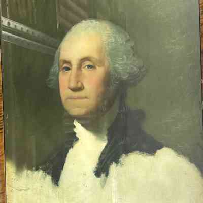 George Washington: Frame portrait of George Washington School picture.