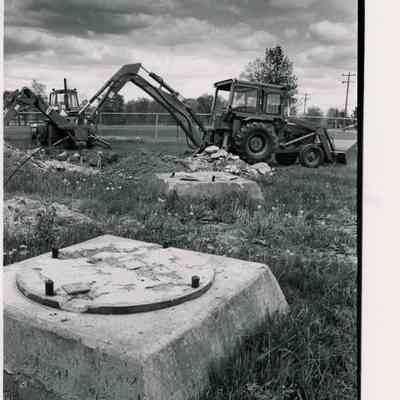 Taking out Water Tower Footers - Forest Park