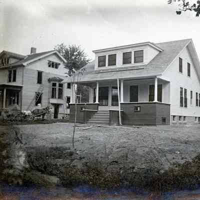 House under construction, July 1911.