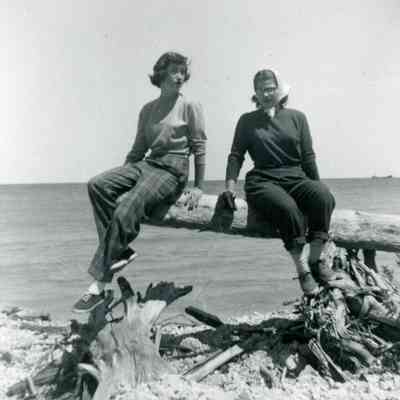Margaret Bunnell and Maxine Barton during May 30 on the Mackinaw Island part of the Senior Cruise.