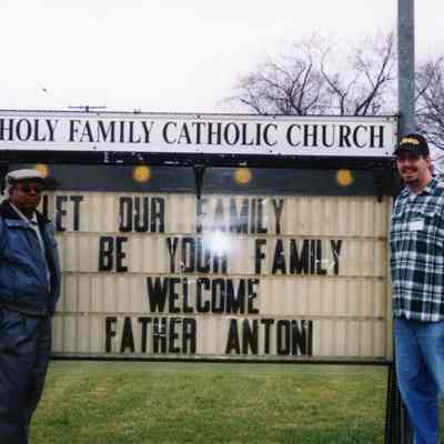 Clean up day at Holy Family Church