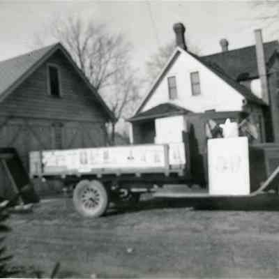 Rear of house with garage