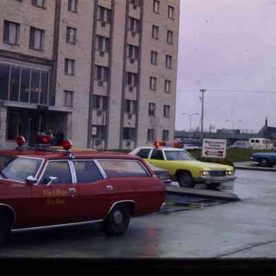 Fire Department Station Wagon and Car