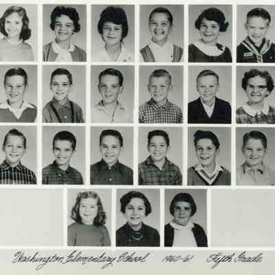 Washington School 5th grade class 1960-61